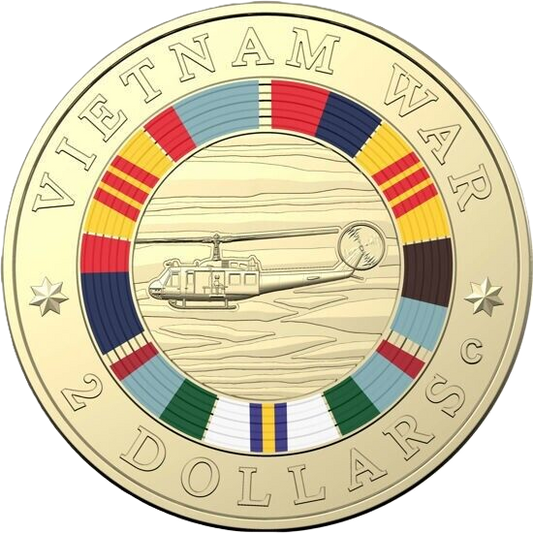 2023 Royal Australian Mint 50th Anniversary of Vietnam War $2 AlBr C Mintmark  Coin