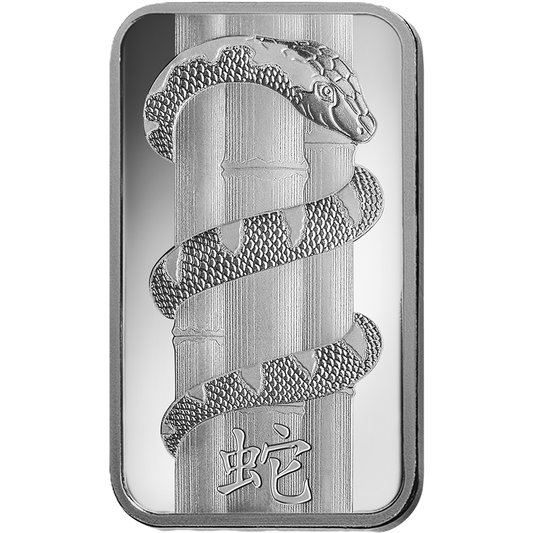 2013 PAMP Suisse 1oz .999 Silver Bar Lunar Snake Sealed In Assay