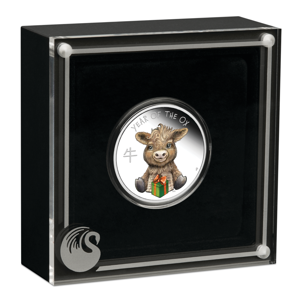 2021 PerthMint Baby Ox 1/2oz Silver Proof Coloured Coin