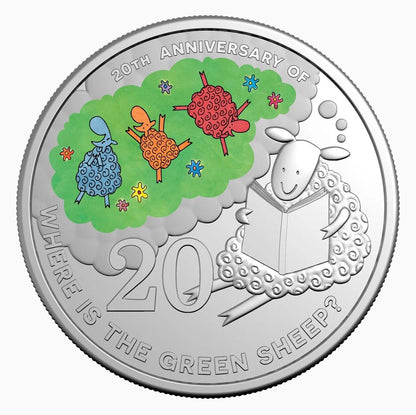 2024 Where is the Green Sheep 20c coin on Special Edition Book & 2023 Edward the Emu 20c coin on Card