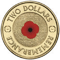 2018 Royal Australian Mint  Remembrance Armistice Centenary  $2 Coin MInt roll Head/Trails